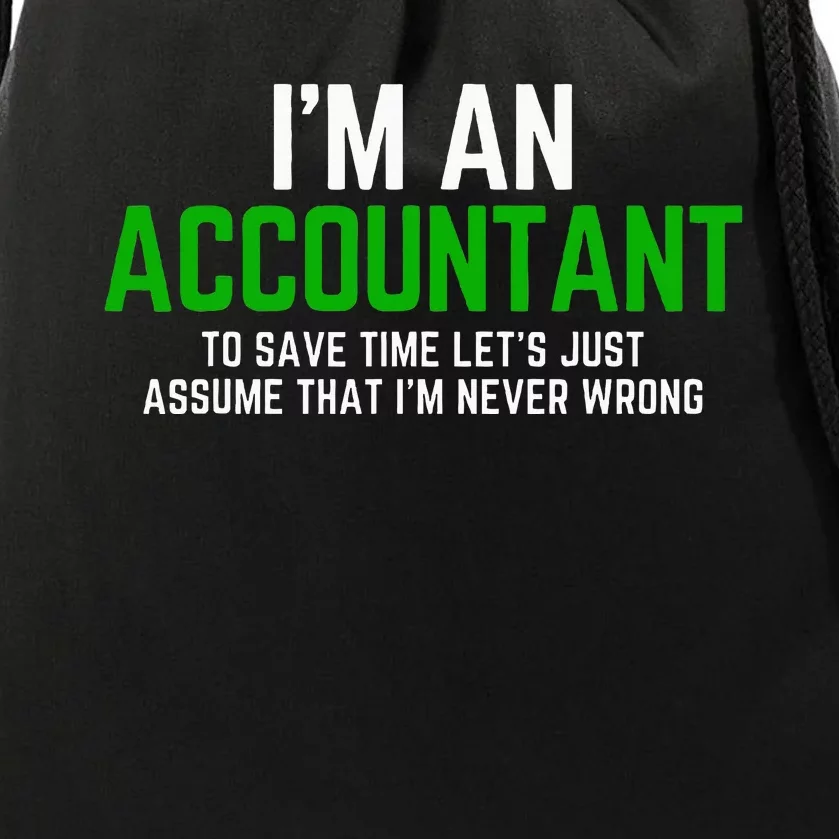 Funny Accountant Pun Cpa Accounting Bookkeeping Drawstring Bag