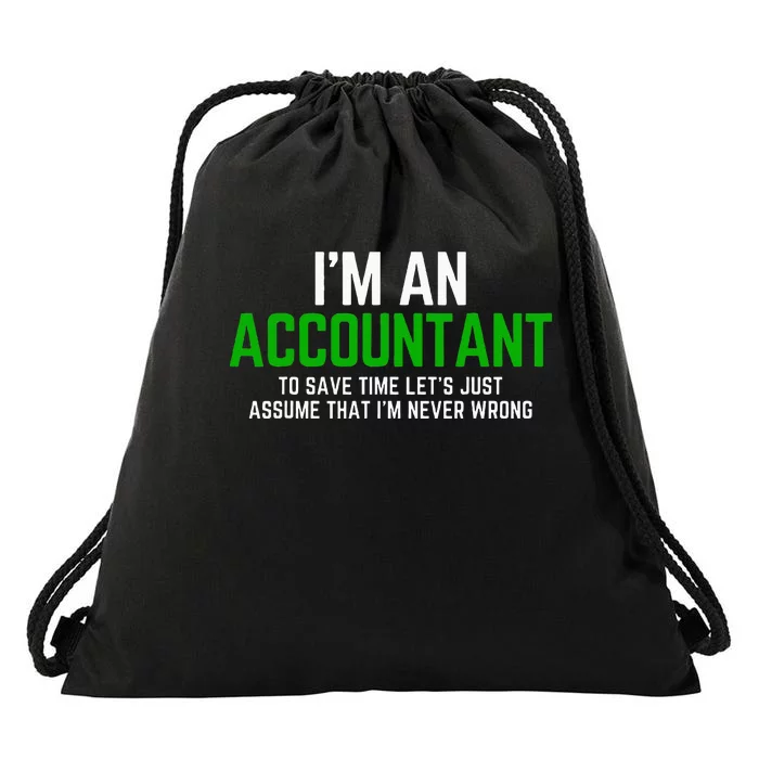 Funny Accountant Pun Cpa Accounting Bookkeeping Drawstring Bag