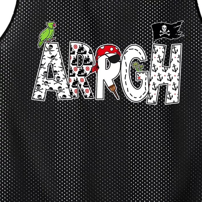 Fun ARRGH Pirate Style Pirate Costume ARGH Pirate Mesh Reversible Basketball Jersey Tank