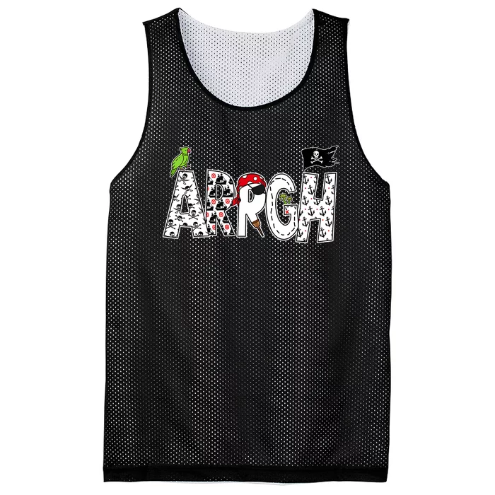 Fun ARRGH Pirate Style Pirate Costume ARGH Pirate Mesh Reversible Basketball Jersey Tank