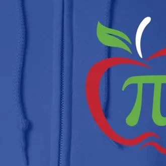 Funny Apple Pi Math Teacher Design Gift Apple Pie Food Pun Gift Full Zip Hoodie