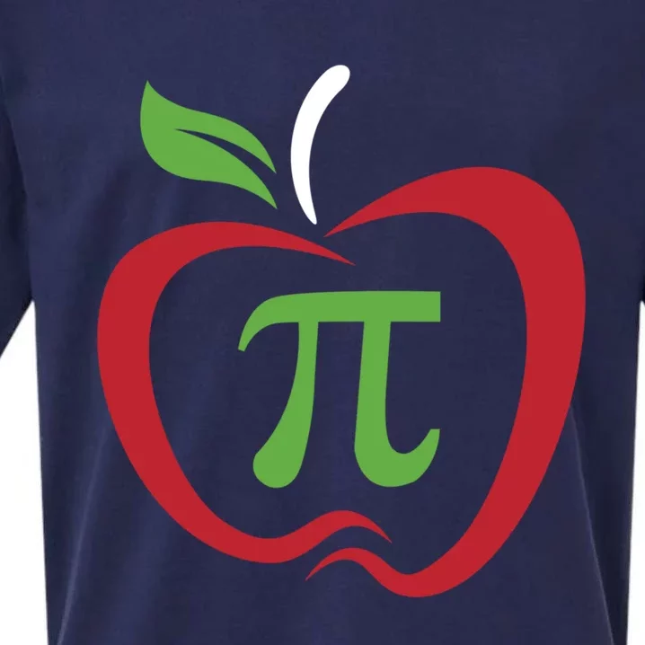 Funny Apple Pi Math Teacher Design Gift Apple Pie Food Pun Gift Sueded Cloud Jersey T-Shirt