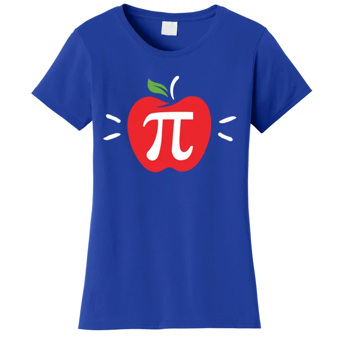 Funny Apple Pi Math Teacher Gift Meaningful Gift Apple Pie Food Pun Great Gift Women's T-Shirt