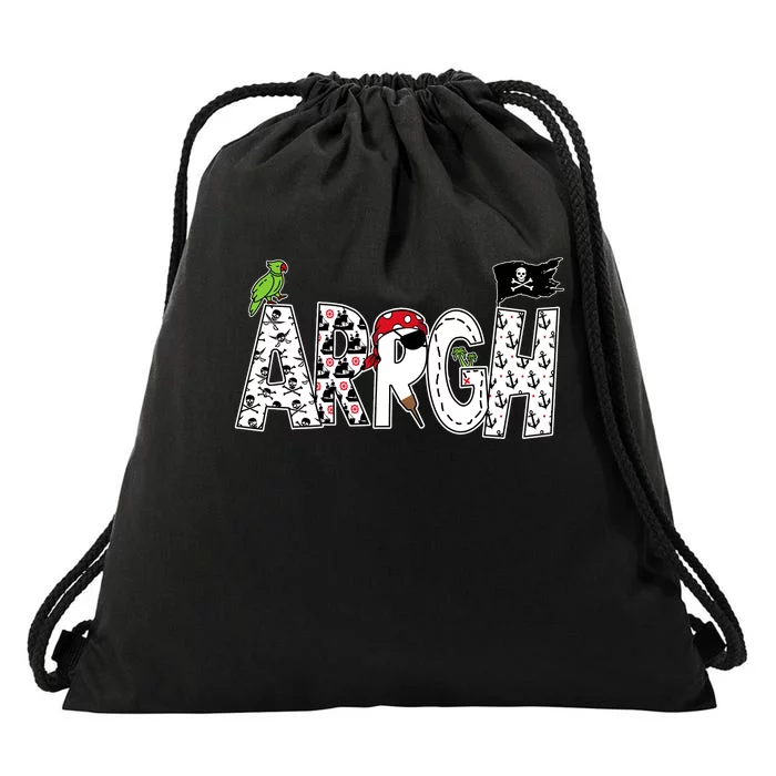 Fun Arrgh Pirate Style Pirate Costume Argh Pirate Drawstring Bag