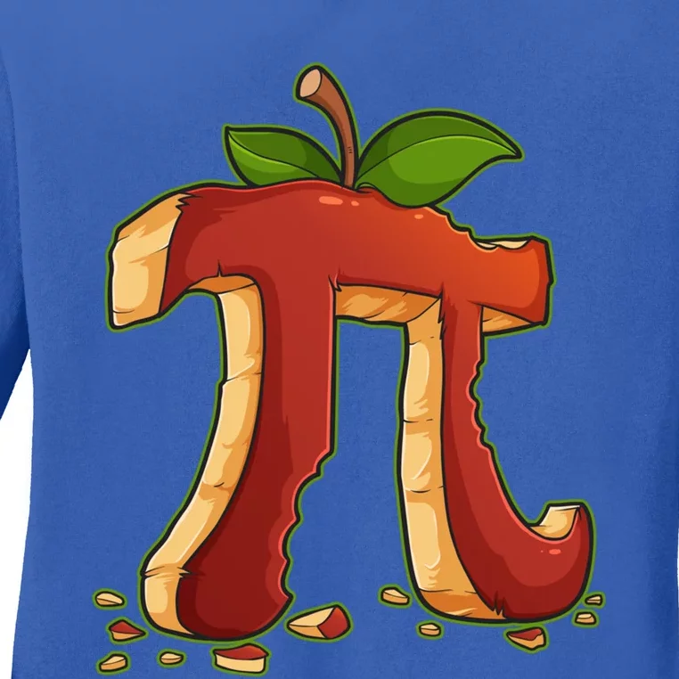 Funny Apple Pie Happy Pi Day Math Club Pie Day Maths Gift Ladies Long Sleeve Shirt