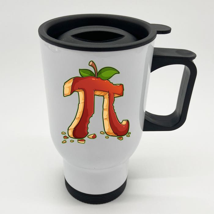 Funny Apple Pie Happy Pi Day Math Club Pie Day Maths Gift Front & Back Stainless Steel Travel Mug