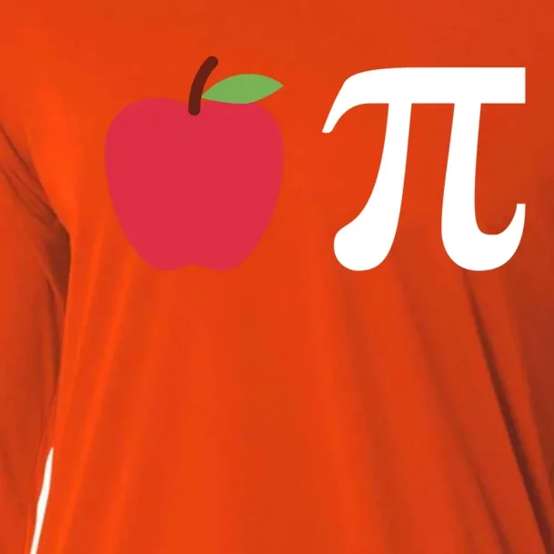 Funny Apple Pie Happy Pi Day Math Teacher Gift Cooling Performance Long Sleeve Crew