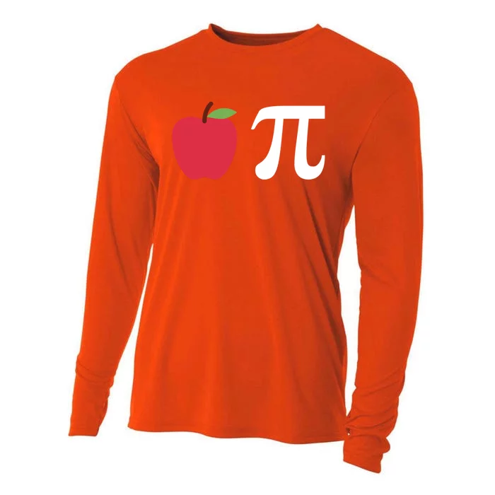 Funny Apple Pie Happy Pi Day Math Teacher Gift Cooling Performance Long Sleeve Crew