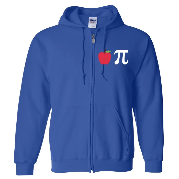 Funny Apple Pie Happy Pi Day Math Teacher Gift Full Zip Hoodie