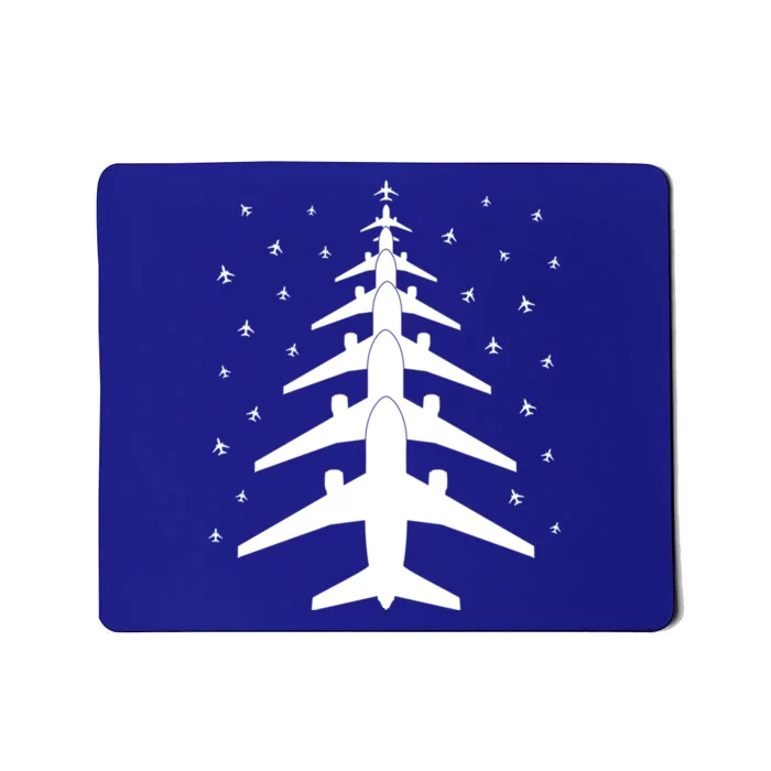 Funny Airplane Pilot Christmas Tree For Flying Aviatior Gift Mousepad