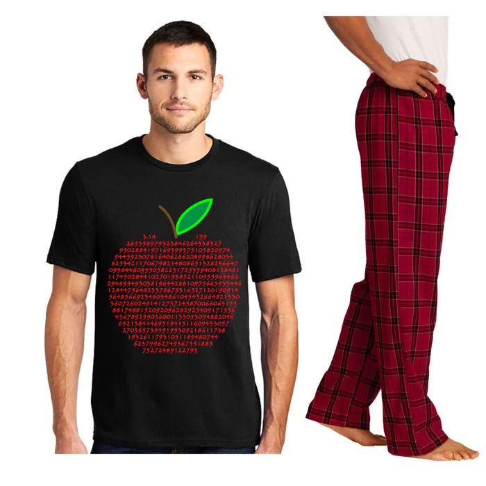 Funny Apple Pie Pi Day Nerd Math 3 14 Novelty Design Gift Pajama Set