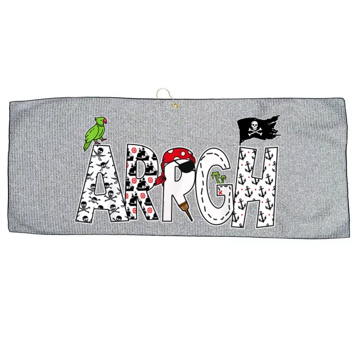 Fun ARRGH Pirate Style Pirate Costume ARGH Pirate Large Microfiber Waffle Golf Towel