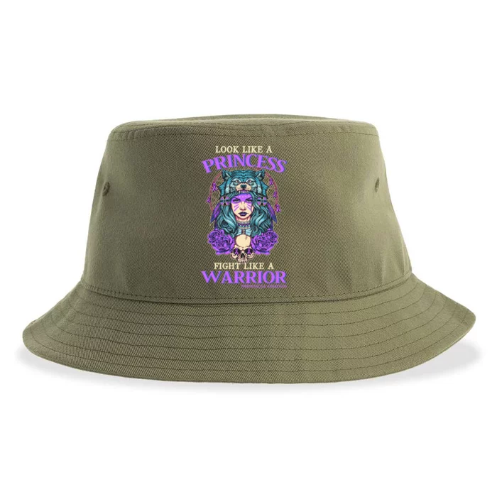 Fibromyalgia Awareness Princess Fight Like A Warrior Gift Sustainable Bucket Hat