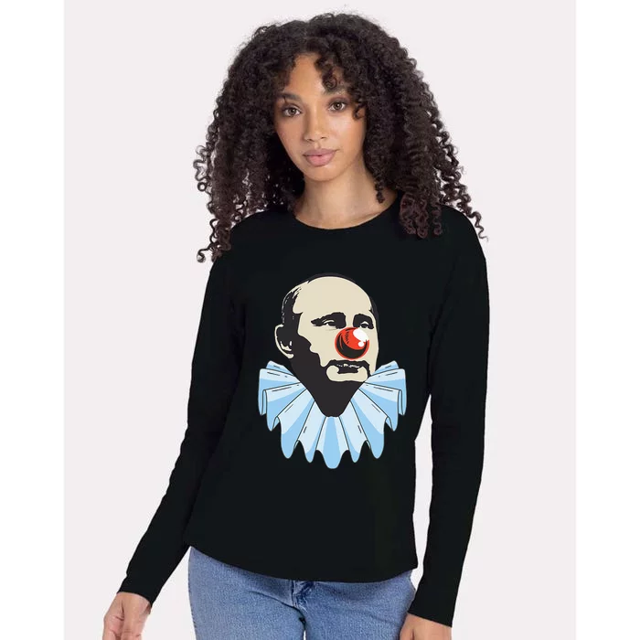 Funny Anti Putin Clown Gift Womens Cotton Relaxed Long Sleeve T-Shirt