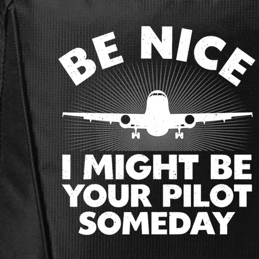 Funny Airline Pilot Art For Aviation Future Pilot City Backpack