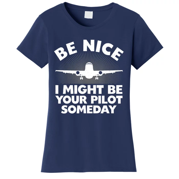 Funny Airline Pilot Art For Aviation Future Pilot Women's T-Shirt