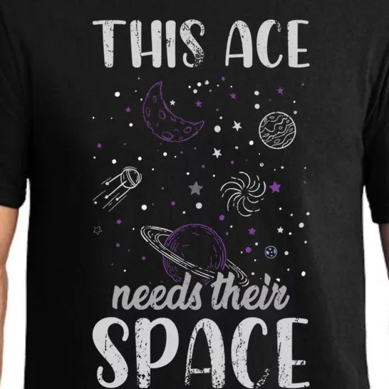 Funny Asexual Pride Outer Space Ace Asexuality Pride Asexual Funny Gift Pajama Set