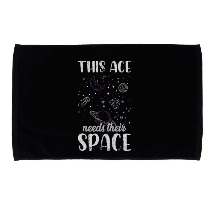 Funny Asexual Pride Outer Space Ace Asexuality Pride Asexual Funny Gift Microfiber Hand Towel