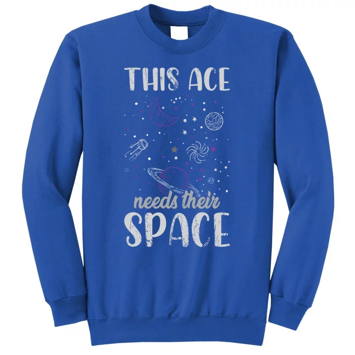 Funny Asexual Pride Outer Space Ace Asexuality Pride Asexual Funny Gift Tall Sweatshirt