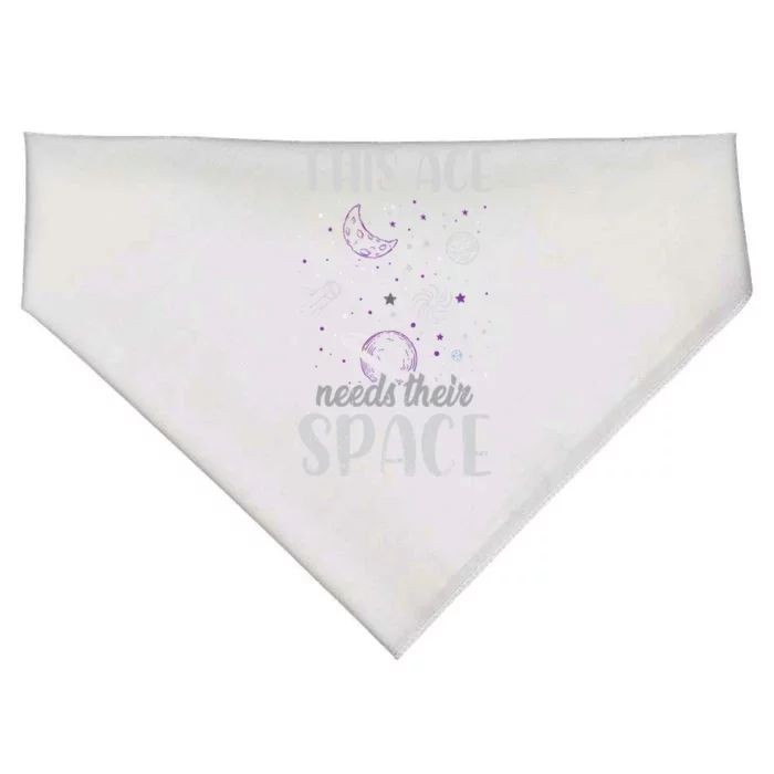 Funny Asexual Pride Outer Space Ace Asexuality Pride Asexual Funny Gift USA-Made Doggie Bandana