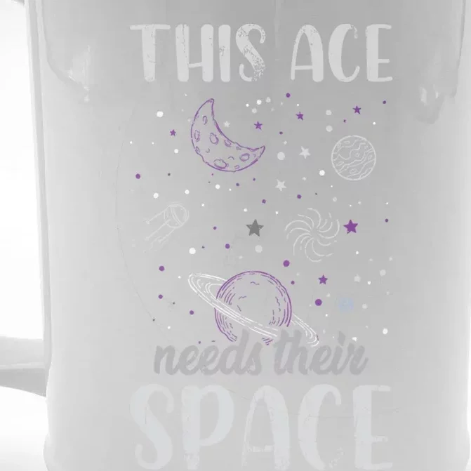 Funny Asexual Pride Outer Space Ace Asexuality Pride Asexual Funny Gift Front & Back Beer Stein