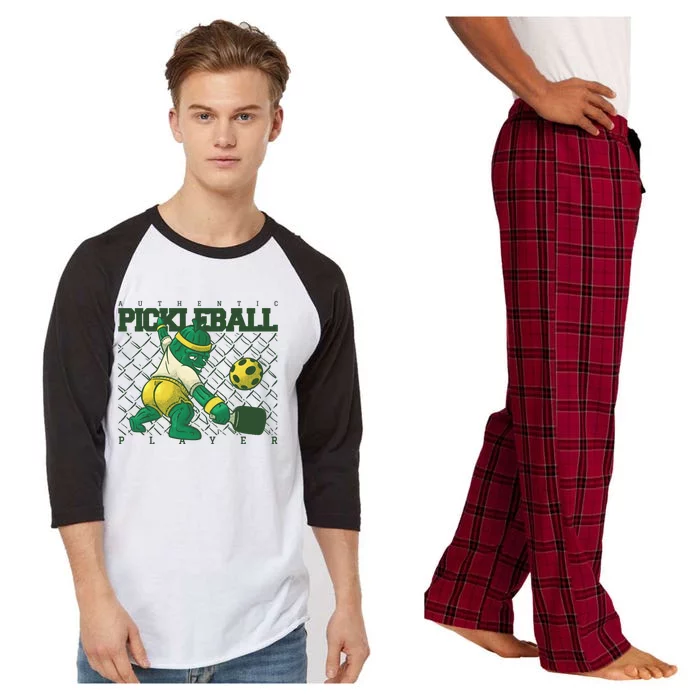 Funny Authentic Pickleball Sport Player Raglan Sleeve Pajama Set