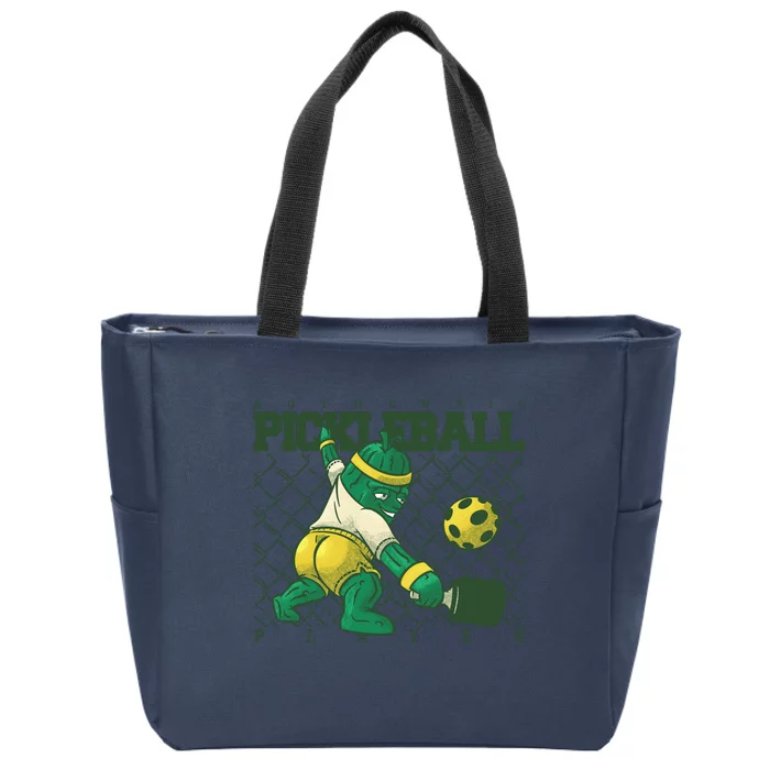 Funny Authentic Pickleball Sport Player Zip Tote Bag