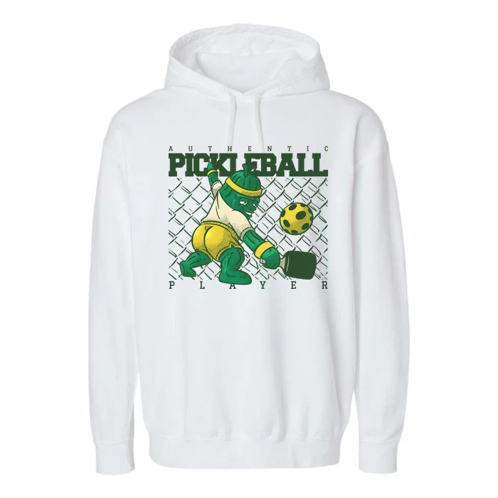 Funny Authentic Pickleball Sport Player Garment-Dyed Fleece Hoodie