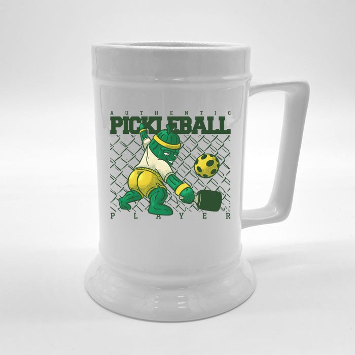 Funny Authentic Pickleball Sport Player Front & Back Beer Stein