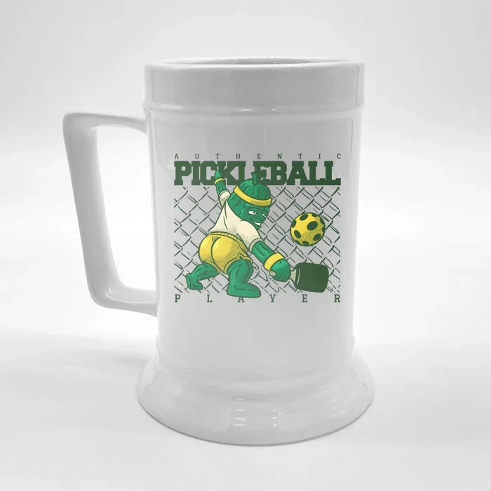 Funny Authentic Pickleball Sport Player Front & Back Beer Stein