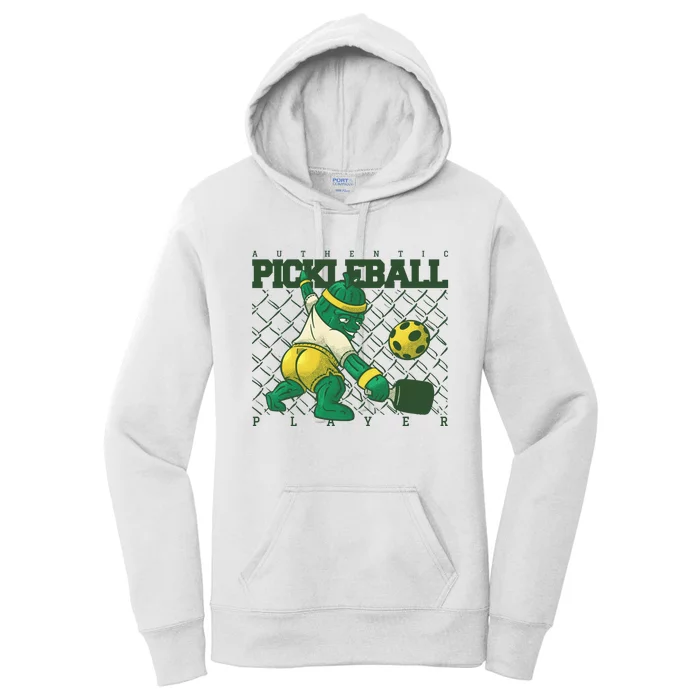 Funny Authentic Pickleball Sport Player Women's Pullover Hoodie