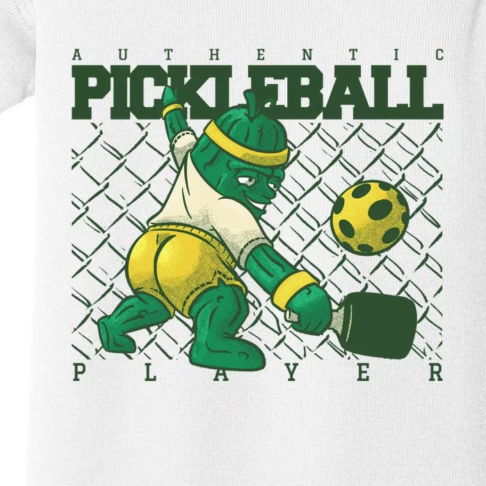 Funny Authentic Pickleball Sport Player Baby Bodysuit