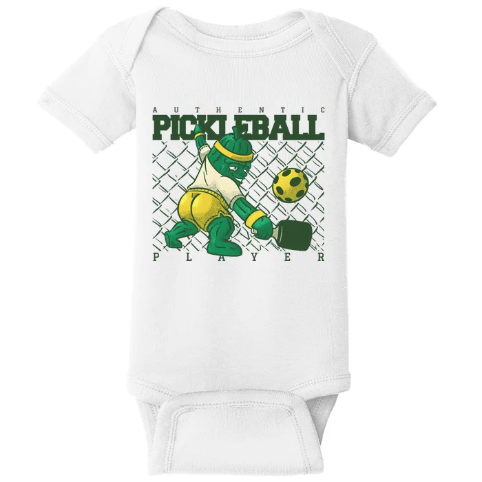 Funny Authentic Pickleball Sport Player Baby Bodysuit