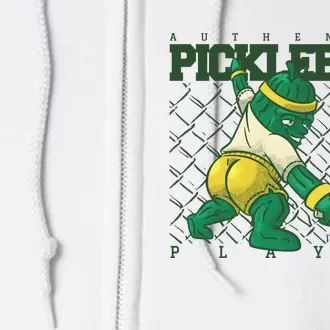 Funny Authentic Pickleball Sport Player Full Zip Hoodie