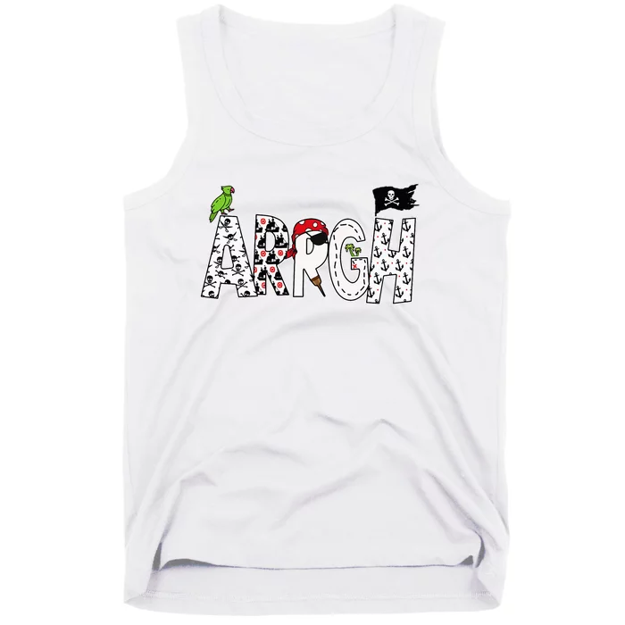 Fun Arrgh Pirate Style Pirate Costume Argh Pirate Tank Top