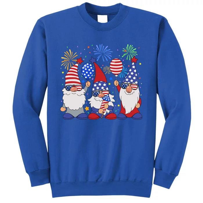 Funny American Patriotic Gnomes Sunglasses Usa 4Th Of July Gift Sweatshirt