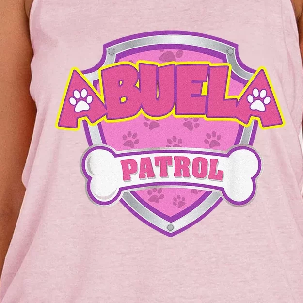 Funny Abuela Patrol Dog Mom, Dad For Women Women's Knotted Racerback Tank