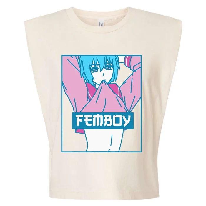 Femboy Aesthetic Pastel Yaoi Anime Boy Crossdressing Garment-Dyed Women's Muscle Tee