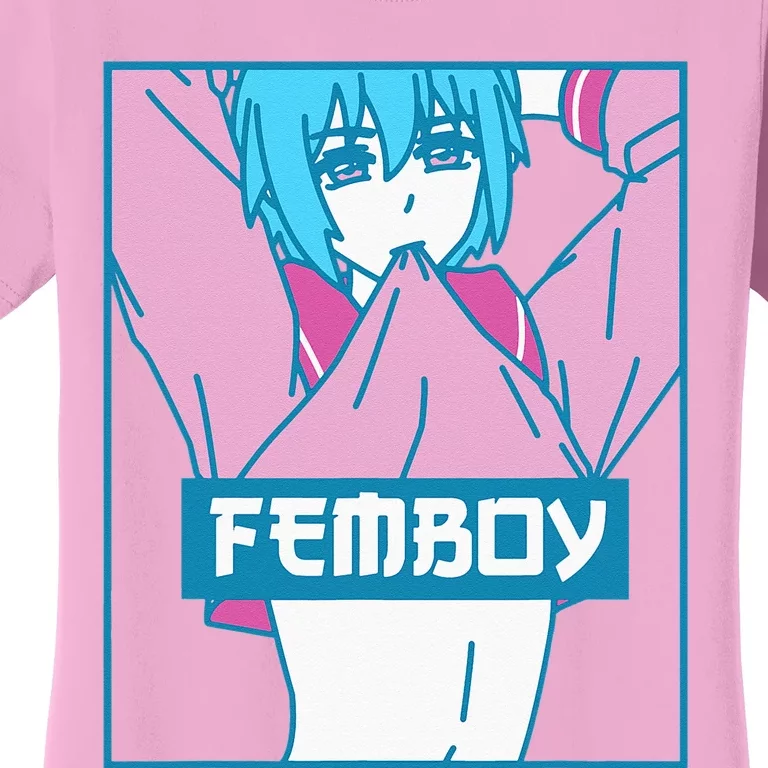 Femboy Aesthetic Pastel Yaoi Anime Boy Crossdressing Women's T-Shirt