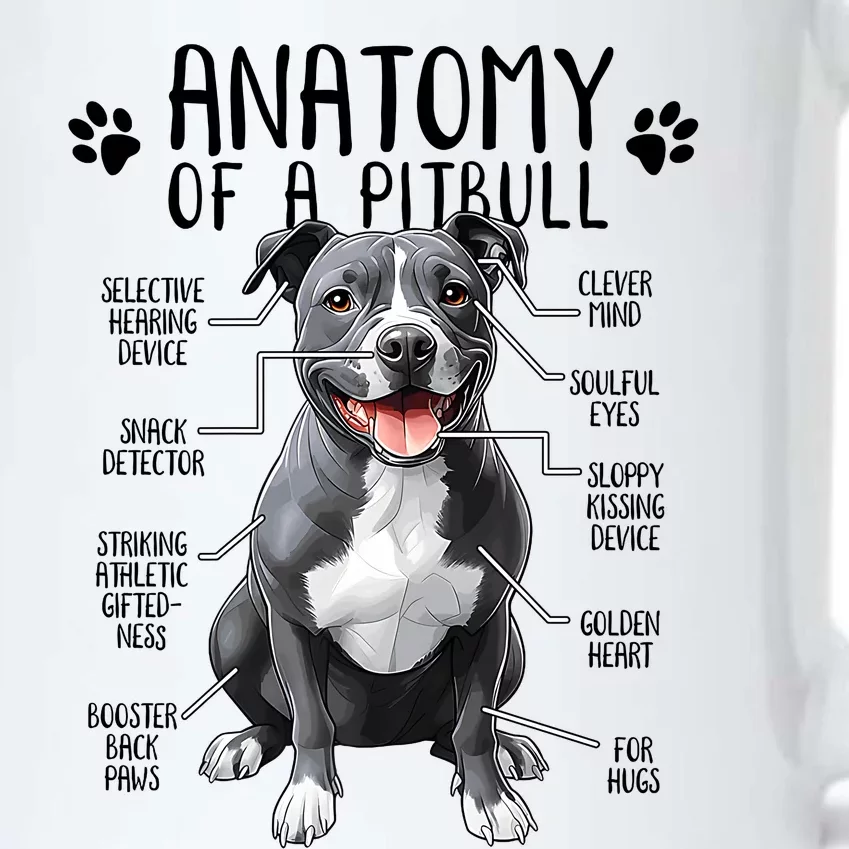 Funny Anatomy Pitbull Dog Cute Pittie Lover Pit Bull Owner Black Color Changing Mug