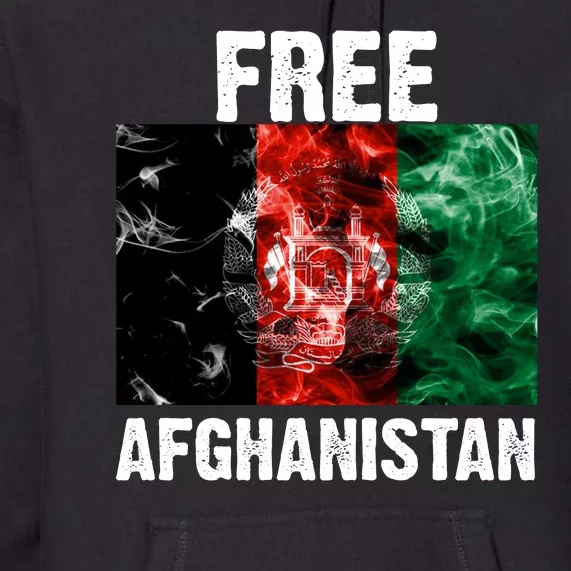 Free Afghanistan Pray For AFG Support Premium Hoodie