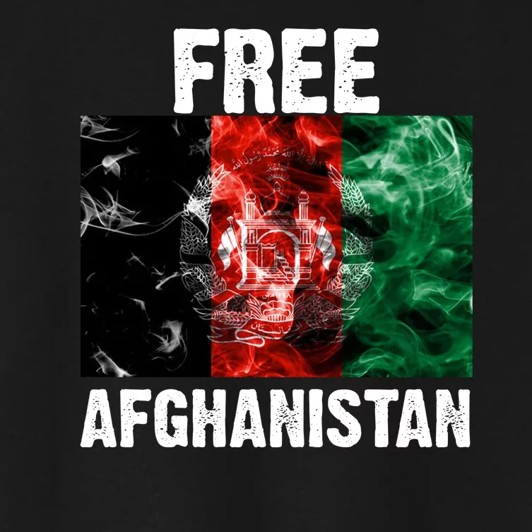 Free Afghanistan Pray For AFG Support Women's Crop Top Tee