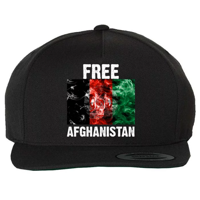 Free Afghanistan Pray For AFG Support Wool Snapback Cap