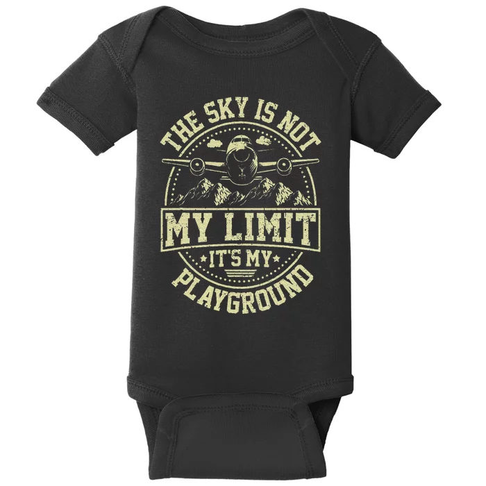 Funny Aviator Pilot Airplane Plane Aviation Gifts Baby Bodysuit