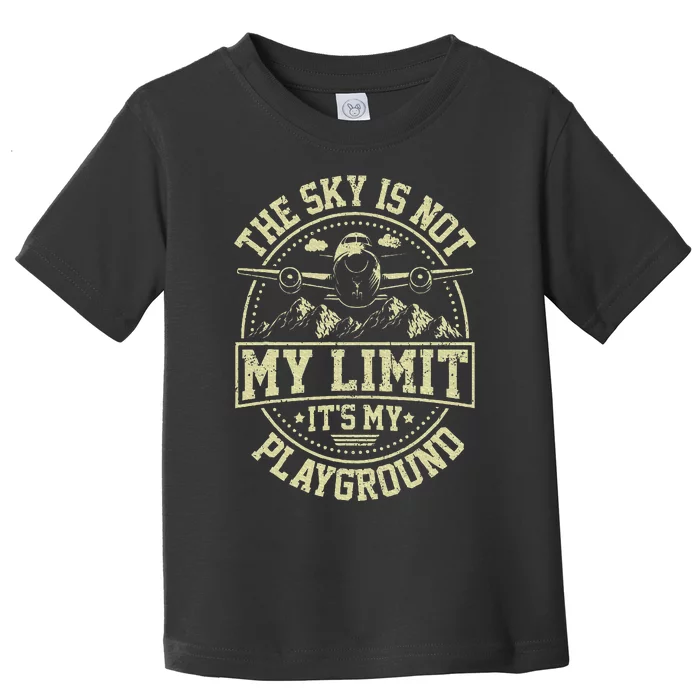 Funny Aviator Pilot Airplane Plane Aviation Gifts Toddler T-Shirt