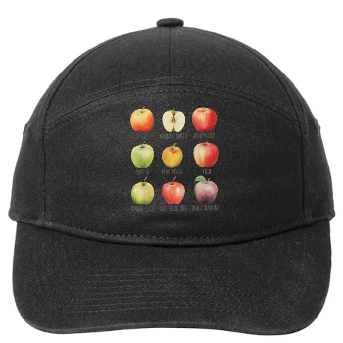 Fall Apple Picking Apple Orchard Boho Farm Fesh 7-Panel Snapback Hat