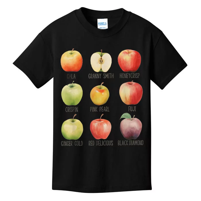 Fall Apple Picking Apple Orchard Boho Farm Fesh Kids T-Shirt