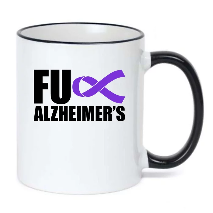 Fuck Alzheimer's Purple Ribbon Black Color Changing Mug