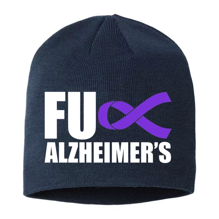 Fuck Alzheimer's Purple Ribbon 8 1/2in Sustainable Knit Beanie