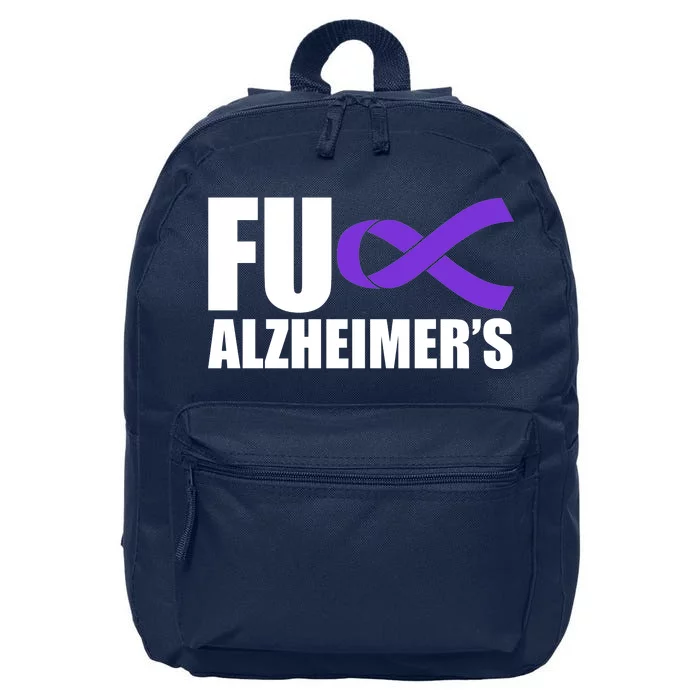 Fuck Alzheimer's Purple Ribbon 16 in Basic Backpack